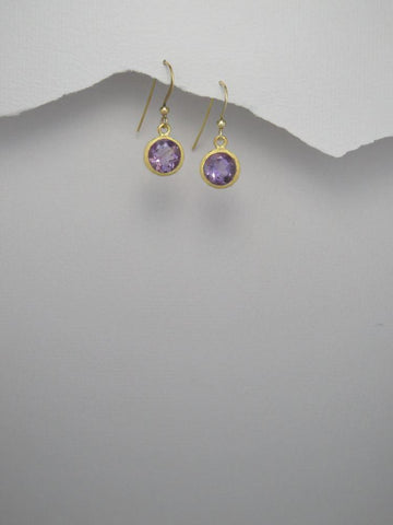 Stylish Amethyst Hook Earrings