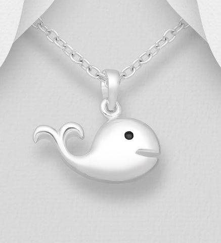 Smiling Whale Pendant & Chain