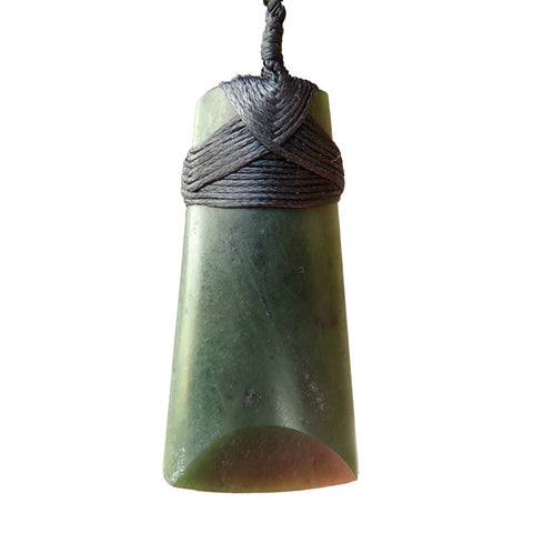 Large Bound Greenstone Pendant