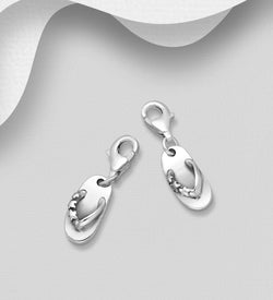 Lucky Jandal Charm in  Sterling Silver