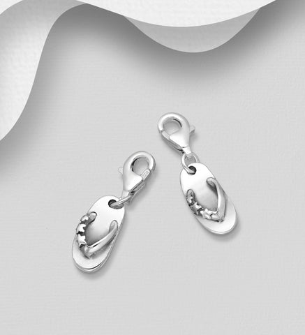 Lucky Jandal Charm in  Sterling Silver