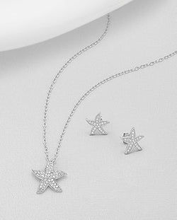 Starfish Pendant & Earring Set