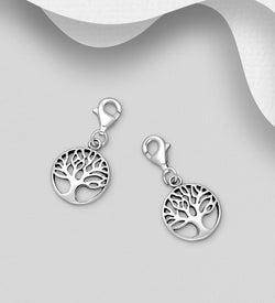 Tree of Life Charm in  Sterling Silver