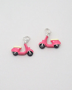 Enameled Vespa Charm in Sterling Silver